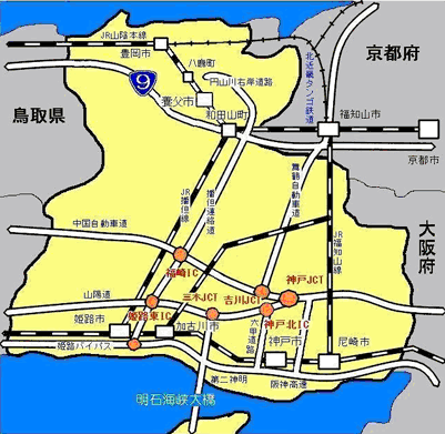 お車でお越しの場合の地図